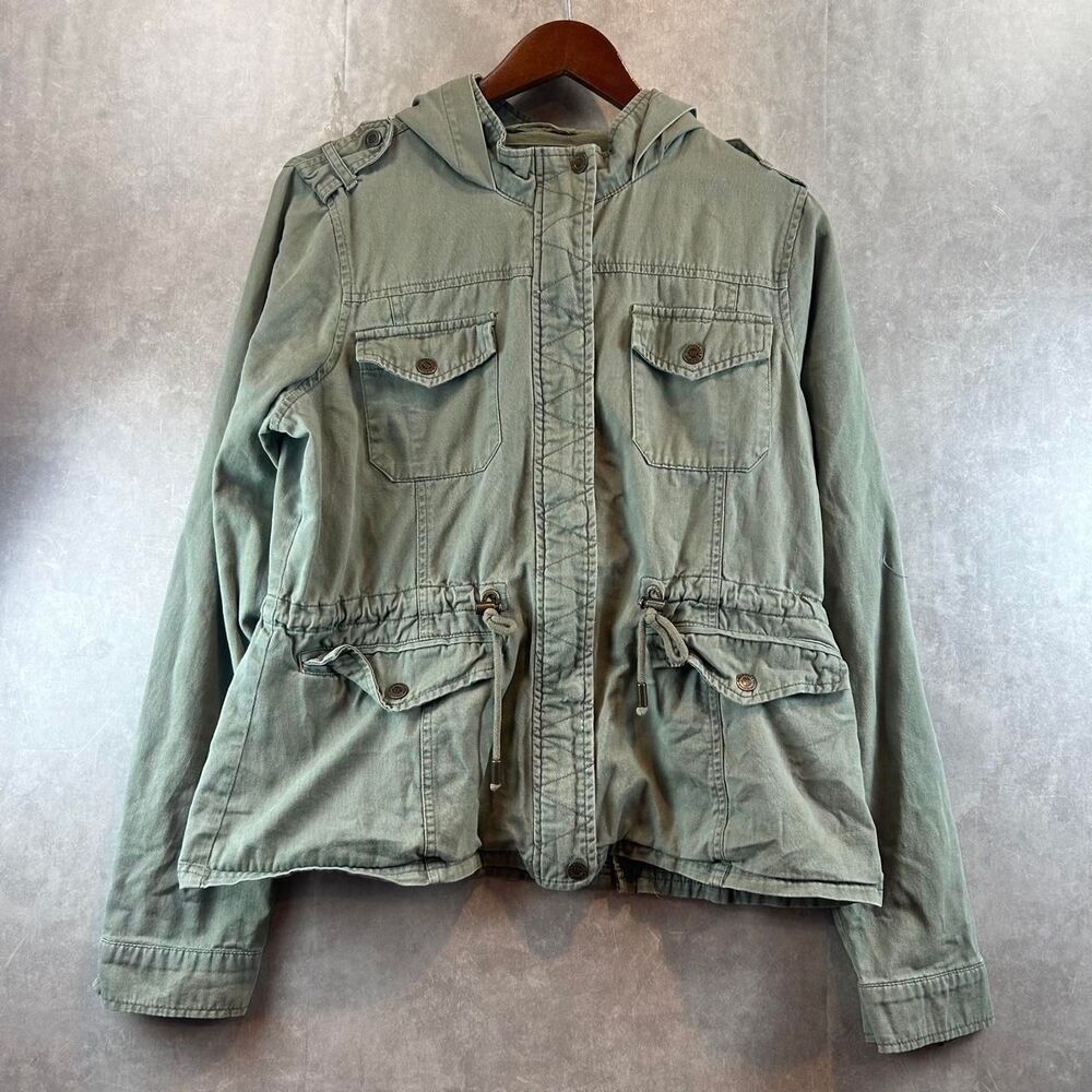 Aeropostale Women's Green and Khaki Jacket